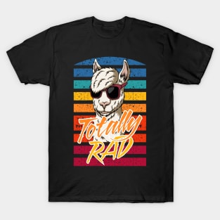 Totally Rad Retro Llama face gift T-Shirt